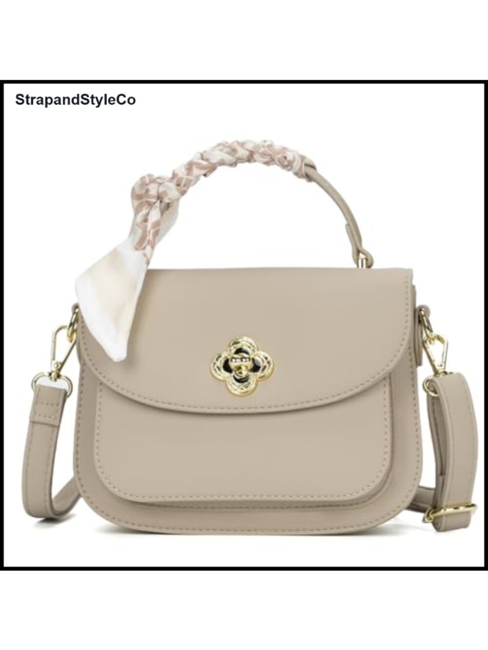Vintage Top-Handle Satchel Vegan Leather Crossbody Handbag